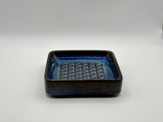 Søholm Ceramic Dish — Midnight Relief, Bornholm 1960s