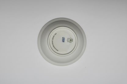 Royal Copenhagen plate underside showing crown logo, three waves, and DENMARK mark