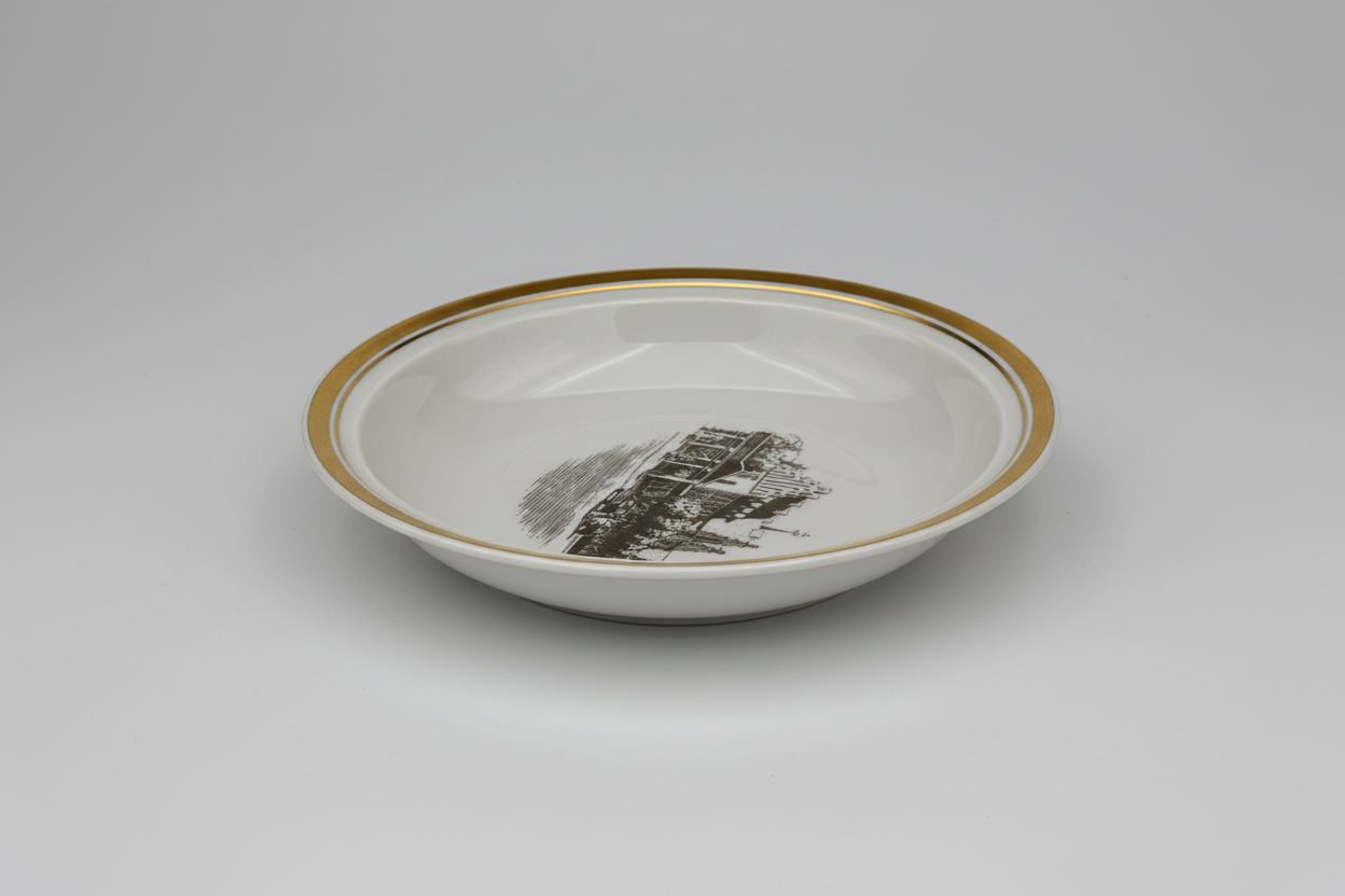 Royal Copenhagen plate angled side view